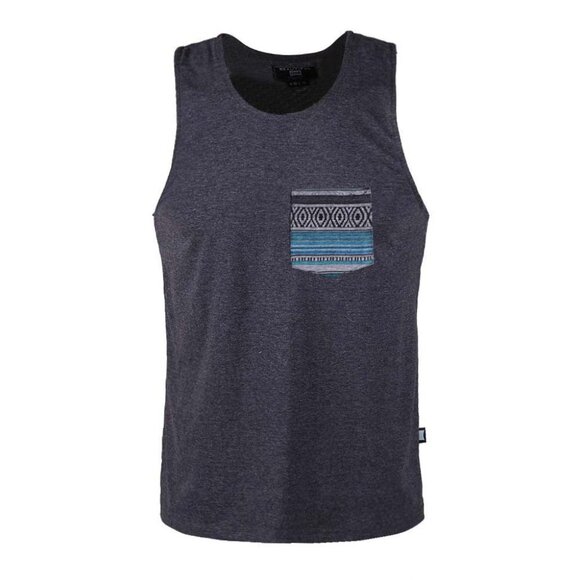 Men's Solid Color Sleeveless Tank Top with Pocket for Everyday Style Size M - Picture 2 of 8